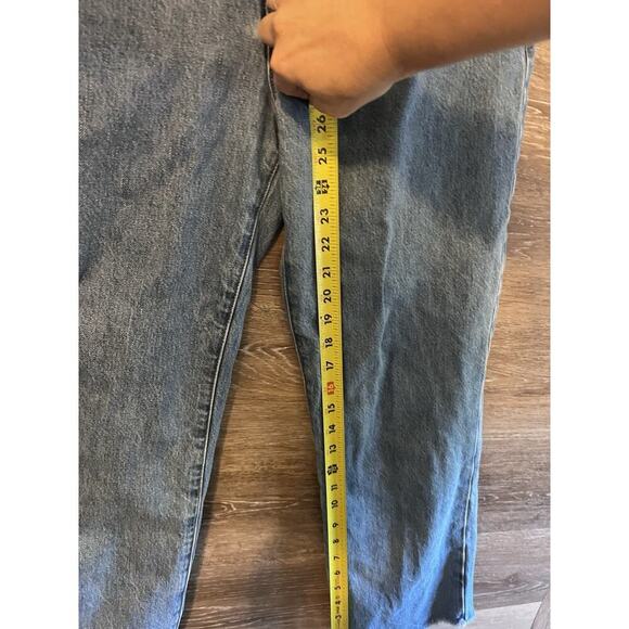 Frame Le Jane Crop High Rise Wide Leg Straight Jeans Women’s Size 27 Raw Hem - Picture 7 of 11